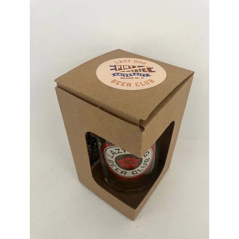 NWT Lazy Dog Beer Club Pint State University Release No 31 Can Glass Brewery Fan